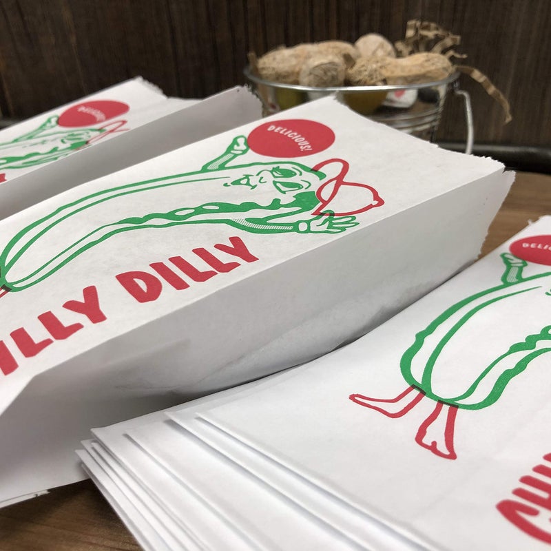 Outside the Box Papers Popcorn Bags, Peanut and Pickle Sacks 24 Each Red, White, Green - Image 4